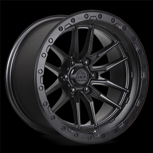 [KRAWLER-179069M] LOCK OFFROAD KRAWLER MATTE BLACK WITH MATTE BLACK RING 17X9 6X139.7 +1 C.B 106.2