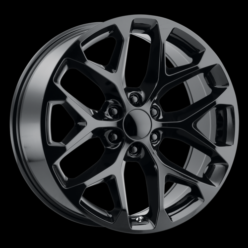[GM1GB2252+24] GM-1 GLOSS BLACK 22X9.0 6X5.5 +24 +78.1 *SNOWFLAKE* *AW*