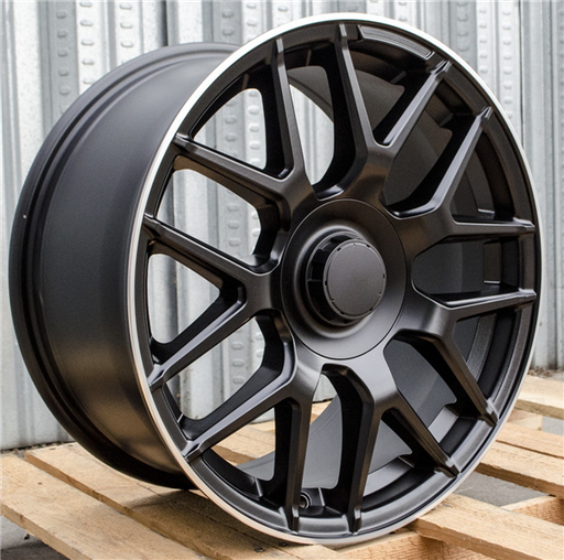 [MB8MBMT1925+35] MB-8 MATTE BLACK/MACHINE TIP 19X8.5 5X112 +35 +66.6 *AW*