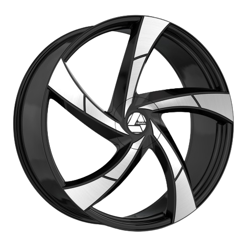 [AZA-52422953915BM] AZARA AZA-524 GLOSS BLACK/MACHINE 22X9.5 5X115/5X120 +15 +74.1 *NC*