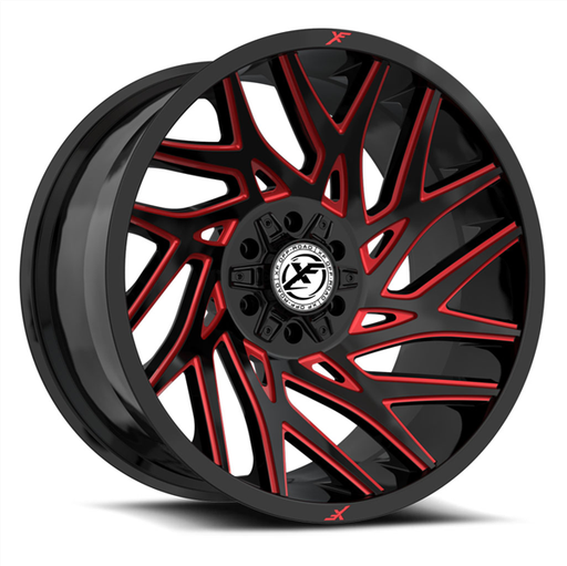 [XF-229221061351397-18GBRM] XF OFF-ROAD XF-229 GLOSS BLACK & RED MILLED 22X10 6X135/6X5.5 -18 +106.4 *NC*