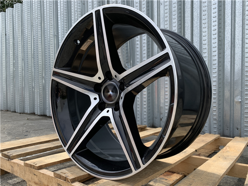 [MB9GBMF1925+42] MB-9 GLOSS BLACK/MACHINE FACE 19X8.5 5X112 +42 +66.6 *AW*