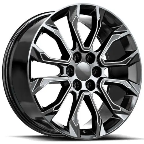[G38-2295031GBM] O.E. REVOLUTION G-38 GLOSS BLACK & MILLED 22X9.0 6X5.5 +31 +78.1 *NC*