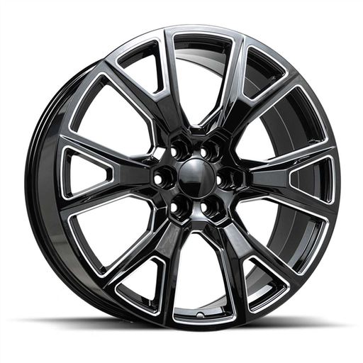 [C19-2295028GBM] O.E. REVOLUTION-C19 GLOSS BLACK & MILLED 22X9 6X5.5 +28 +78.1 *NC*