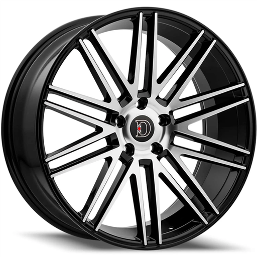 [D09775545+38BM] DEFY-WHEELS D09 GLOSS BLACK MACHINE 17X7.5 5X4.5 +38 +73.1