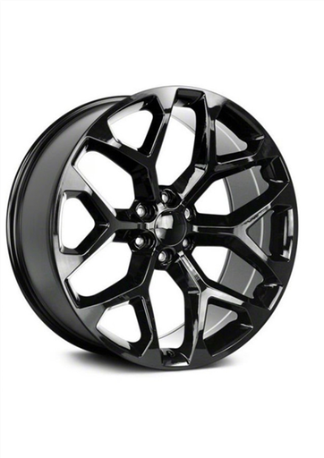 [101GB-209060+24] IMPACT REPLICA SNOWFLAKE 20X9 6X139.7 +24 C.B 78.1 GLOSS BLACK