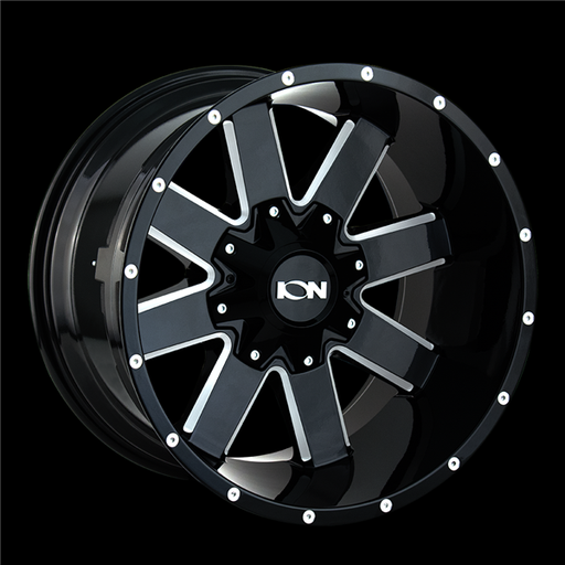 [141-2937M15] ION TYPE 141 GLOSS BLACK/MILLED SPOKES 20X9 6X135/6X139.7 +15ET +106