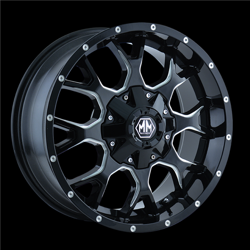 [8015-2137M] MAYHEM WARRIOR 8015 BLACK/MILLED SPOKES 20X10 6X135/6X139.7 -25 +106