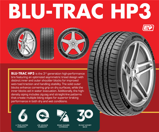 [1200068387] 235/40R18 ARMSTRONG BLU-TRAC HP3 95Y XL M+S 340-A-A 45K+ROAD HAZARD**EV COMPATIBLE