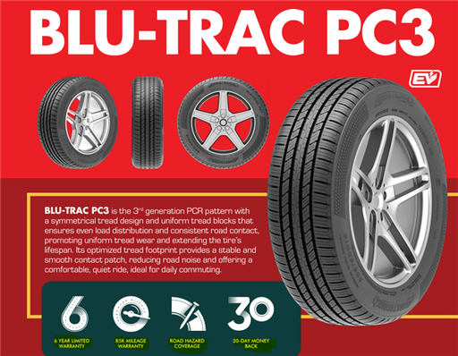 [1200068350] 205/60R15 ARMSTRONG BLU-TRAC PC3 91V M+S 600A-A 85K + ROAD HAZARD