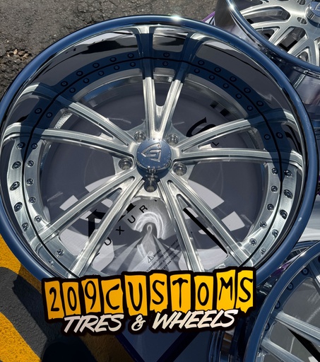 (SET OF 4) 22'' SNYPER FORGED CORVAIR 5X127 C10 IMPALA SS OBS CHEVY 1500 22X9 22X10 2 PIECE