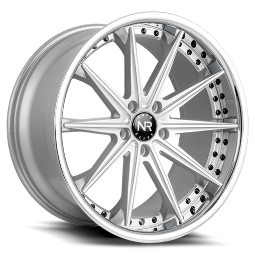 [NR10020105120-40MSS] 20X10 NOIR ELITE NO 100 5X120 40MM C.B 72.56 SEMI M/SILVER W/ SS LIP