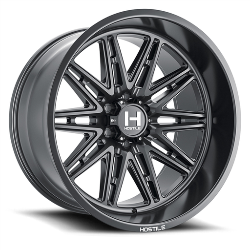 [H126-2010655047BB] 20X10 HOSTILE 126 6X139.7 -19MM C.B 106.1MM (ASPHALT) SATIN BLACK