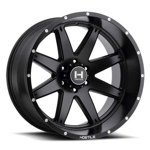 [H109-2010655047BB] 20X10 HOSTILE H109 6X139.7 -19MM C.B 106.1 ASPHALT (SATIN BLACK)