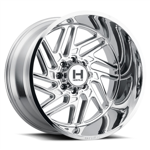 [H116-2010816547C] 20X10 HOSTILE H116 8X165 -19MM C.B 125.2 ARMOUR PLATED ( CHROME )