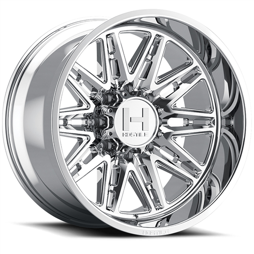 [H126-2010818047C] 20X10 HOSTILE H126 8X180 -19MM C.B 125.2MM ( CHROME)