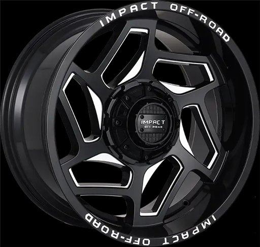 [826GBX-21053-12] 20X10 IMPACT 826 5X139.7/5X150 -12MM (110.30MM) GLOSS BLACK MILLED WINDOWS