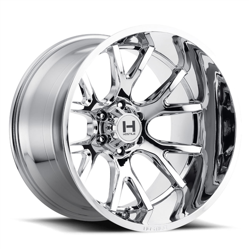 [H113-2012613547C] 20X12 HOSTILE H113 6X135 -44MM C.B 87 ARMOUR PLATED ( CHROME )