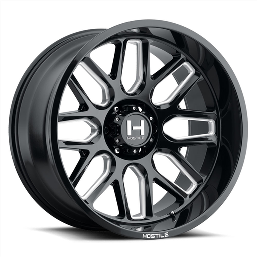 [H120-2012613547B] 20X12 HOSTILE H120 6X135 -44MM C.B 87 BLADE CUT ( BLACK MILLED )
