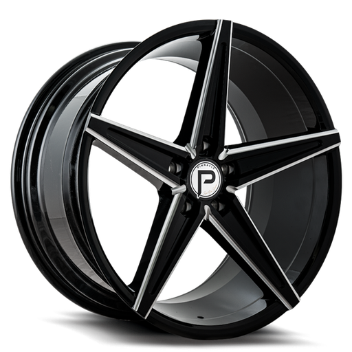 [P20220855120-35GBML] 20X8.5 SUPREME 5X120 35MM C.B 72.56 GLOSS BLACK MILLED (SOLD AS STAGGERED ONLY)