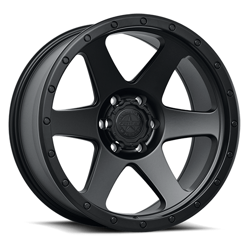 [67644/131-2936B] 20X9 AMERICAN OUTLAW SIDEWINDER 6X135 -10MM C.B. 87.1 SATIN BLACK
