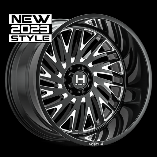 [H131-2090655050B] 20X9 HOSTILE 131 6X139.7 0MM (106.1MM) BLADE CUT (BLACK MILLED)