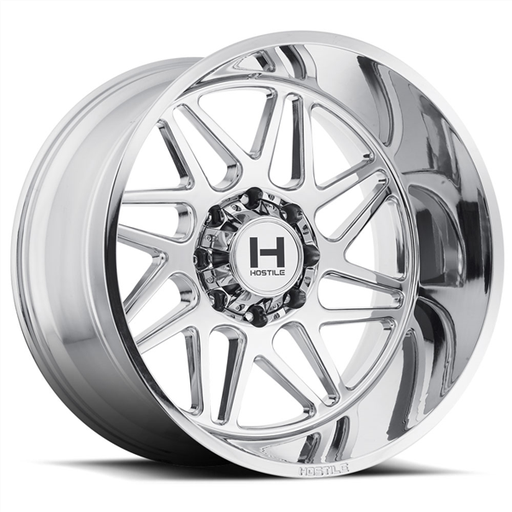 [H108-2090817050C] 20X9 HOSTILE H108 8X170 0MM C.B 125.2 ARMOUR PLATED ( CHROME )