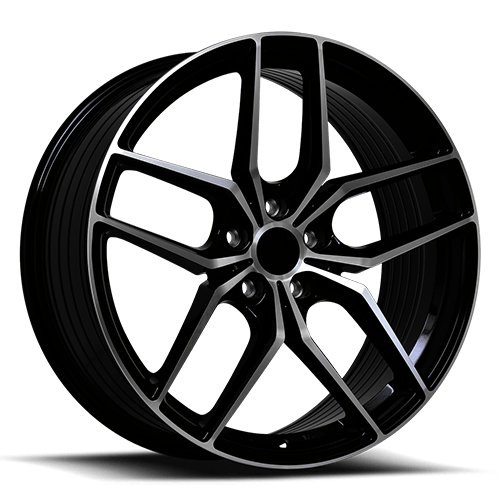 [65993] 20X9 LIQUID METAL ROTARY 5X120 +42MM C.B. 73.1 GLOSS BLACK MACHINE