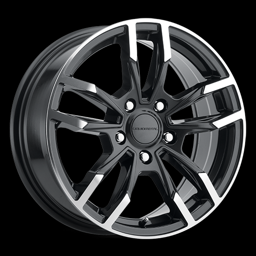 [35-2912GB] 20X9 LIQUID METAL SPLICE 5X120 42MM (73.1MM) GLOSS BLACK MACHINED FACE