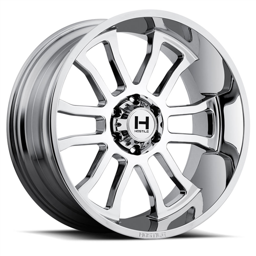 [H107-2210655045C] 22X10 HOSTILE H107 6X139.7 -25MM C.B 106.1 ARMOUR PLATED ( CHROME )