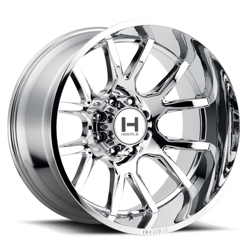 [H113-2210817045C] 22X10 HOSTILE H113 8X170 -25MM C.B 125.2 ARMOUR PLATED ( CHROME )