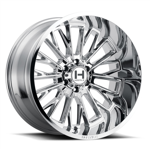 [H114-2210613545C] 22X10 HOSTILE H114 6X135 -25MM C.B 87 ARMOUR PLATED ( CHROME )