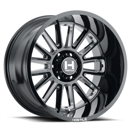 [H115-2212513947B] 22X12 HOSTILE H115 5X139.7 -44MM C.B 87 BLADE CUT ( BLACK MILLED )