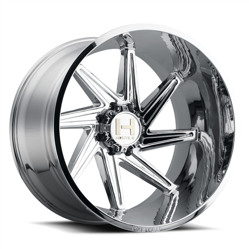 [H119-2212816547C-L] 22X12 HOSTILE H119 8X165 -44MM C.B 125.2 ARMOUR PLATED ( CHROME ) "LEFT SIDE WHEEL"