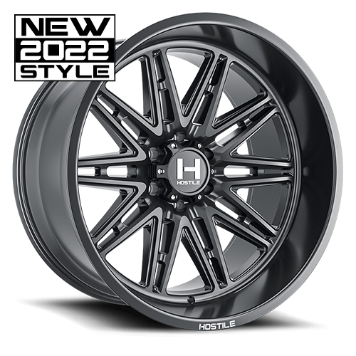 [H126-2212655047BB] 22X12 HOSTILE H126 6X139.7 -44MM C.B 106.1 ASPHALT (SATIN BLACK)