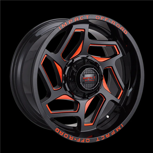 [826GBXR-221266-44] 22X12 IMPACT OFF ROAD 6X139.7/6X135 -44MM (106.1MM) GLOSS BLACK RED MILLED
