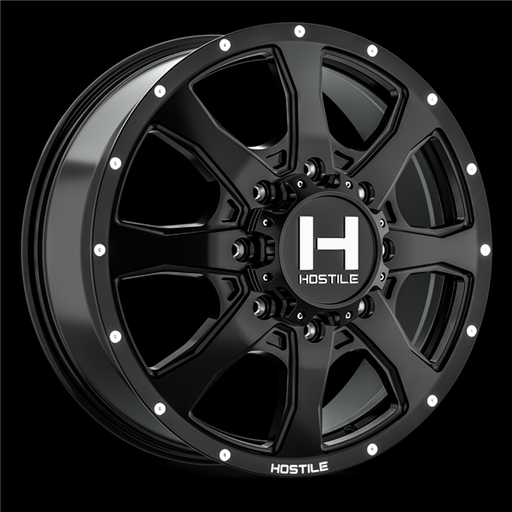 [H403-22828165+123BB] 22X8.25 HOSTILE H403 8X165 +123MM C.B 121.6MM (ASPHALT) SATIN BLACK