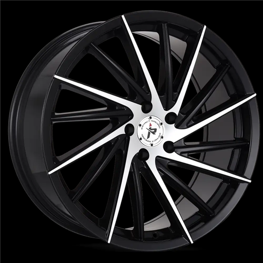 [608BMF-229012+38] 22X9 IMPACT RACING 608 5X114.3 38MM (73.1MM) GLOSS BLACK MACHINED FACE