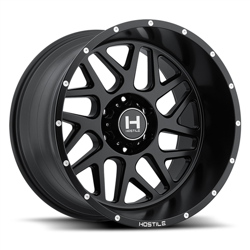 [H108-2414655045BB] 24X14 HOSTILE H108 6X139.7 -76MM C.B 106.1 ASPHALT ( SATIN BLACK )
