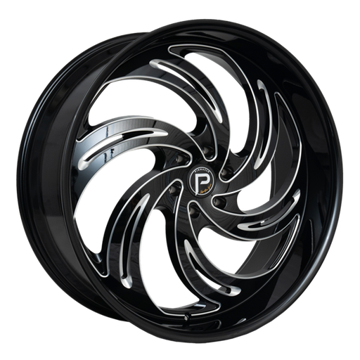 [P30026106139-20GBML] 26X10 PHOENIX 6X139.7 20MM C.B 87.1 GLOSS BLACK MILLED