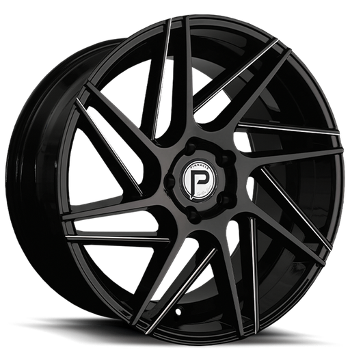 [P10420855545-35GBMM] SWERVE 20X8.5 5-114.3 35MM (C.B.73.1mm) GLOSS BLACK MILLED MACHI
