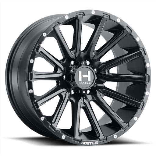 [H123-2010513947BB] 20X10 HOSTILE H123 5X139.7 -19MM C.B 87MM ASPAHLT (SATIN BLACK)
