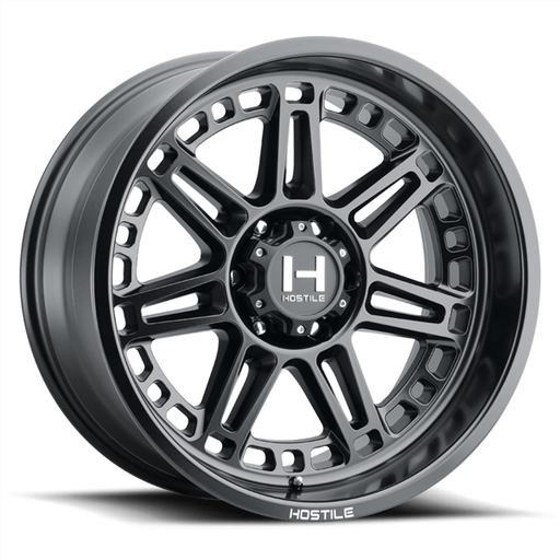 [H124-2012613547BB] 20X12 HOSTILE H124 6X135 -44MM C.B 87MM ASPAHLT (SATIN BLACK)
