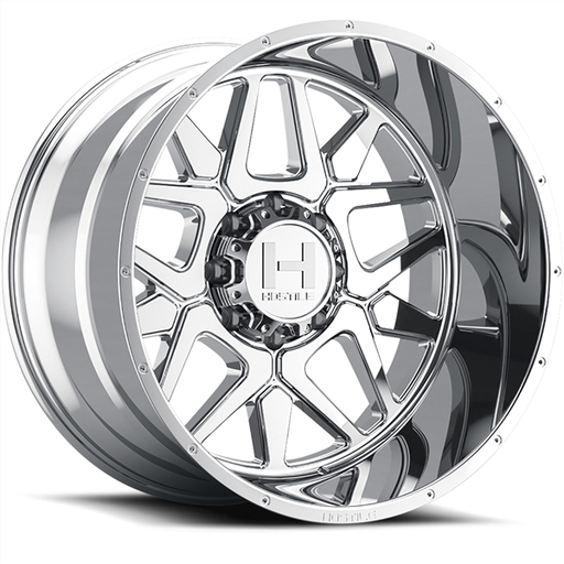 [H128-2090818055C] 20X9 HOSTILE H128 8X180 12MM C.B 125.2 ARMOR PLATED (CHROME)