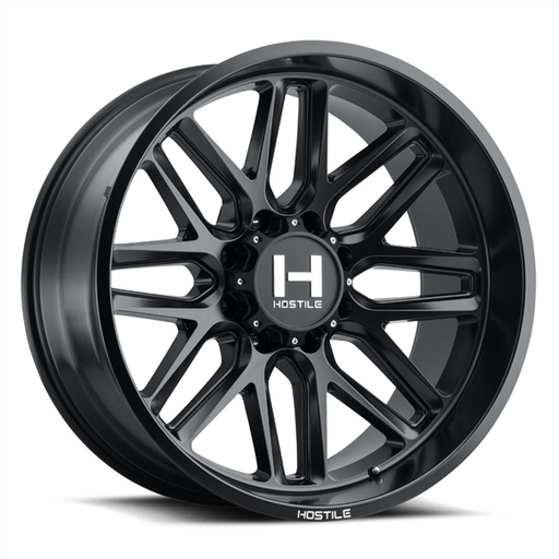 [H120-2210816545BB] 22X10 HOSTILE H120 8X165 -25MM C.B 125.2 ASPAHLT (SATIN BLACK)
