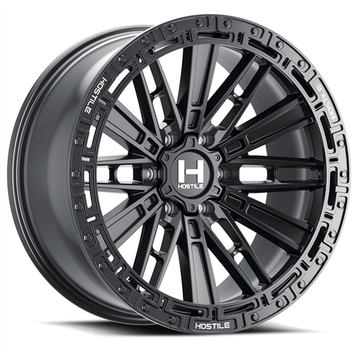 [H129-1790512750A] 17X9 HOSTILE H129 5X127 00MM C.B 78MM ASPHALT (SATIN BLACK)