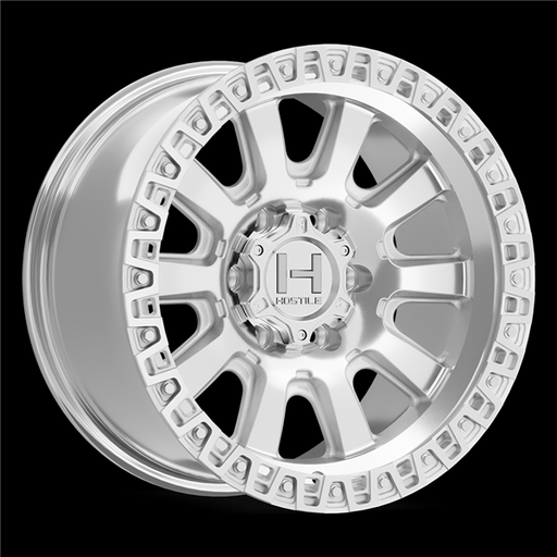 [H138-1790655045M] 17X9 HOSTILE H138 6X139.7 -12MM C.B 106.1MM MACHINED FINISH