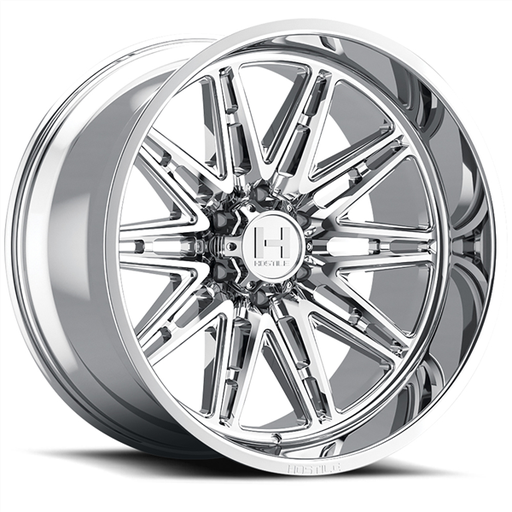 [H126-2010513947C] 20X10 HOSTILE 126 5X139.7 -19MM C.B 87.00MM ARMOR PLATED (CHROME)