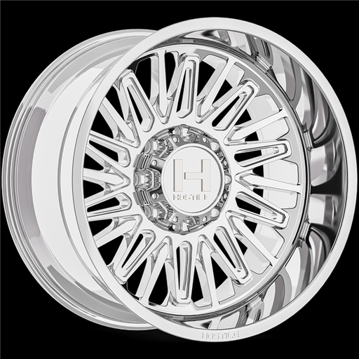 [H143-2010818047C] 20X10 HOSTILE H143 8X180 -19MM C.B 125.2MM ARMOR PLATED (CHROME)
