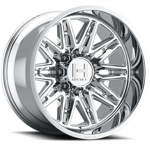 [H126-2090816550C] 20X9 HOSTILE H126 8X165 00MM C.B 125.2MM ARMOR PLATED (CHROME)